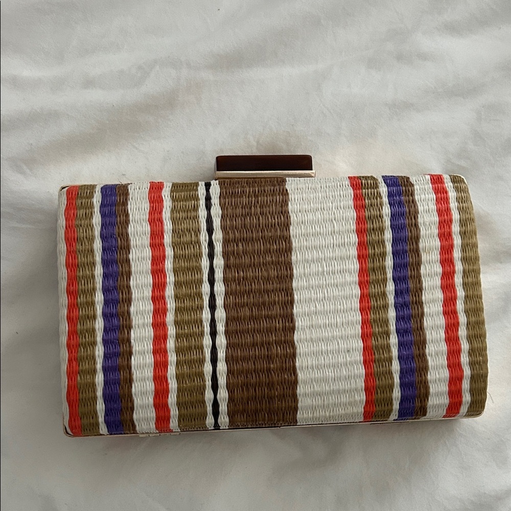Sondra Roberts Vibrant Striped Clutch